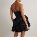 Daybreak Strapless Ruched Taffeta Mini Dress