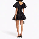 Joan Asymmetric Pintucked Organza Mini Dress